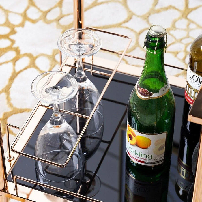 Elaine Serving Trolley Black/Gold