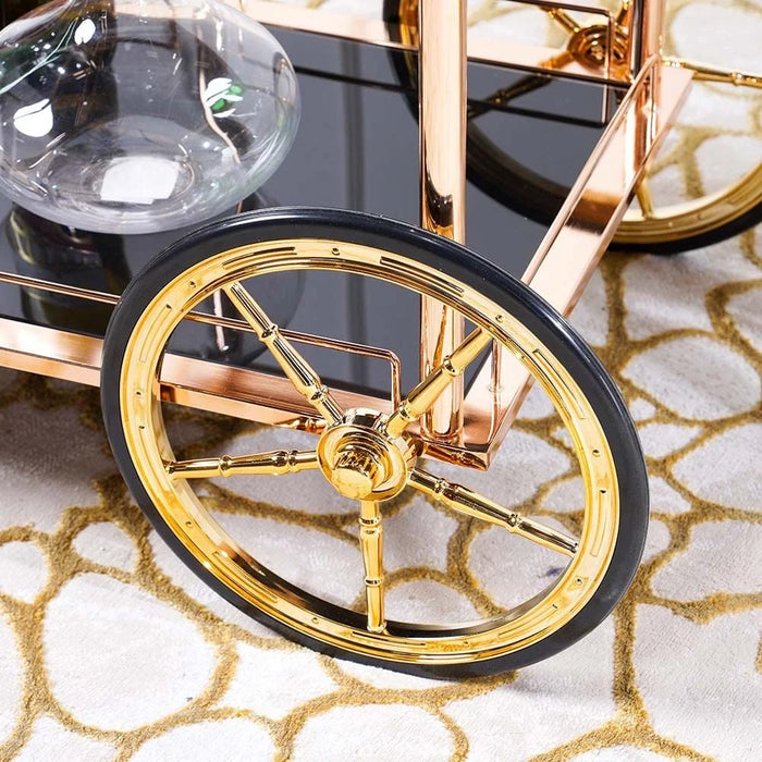 Elaine Serving Trolley Black/Gold