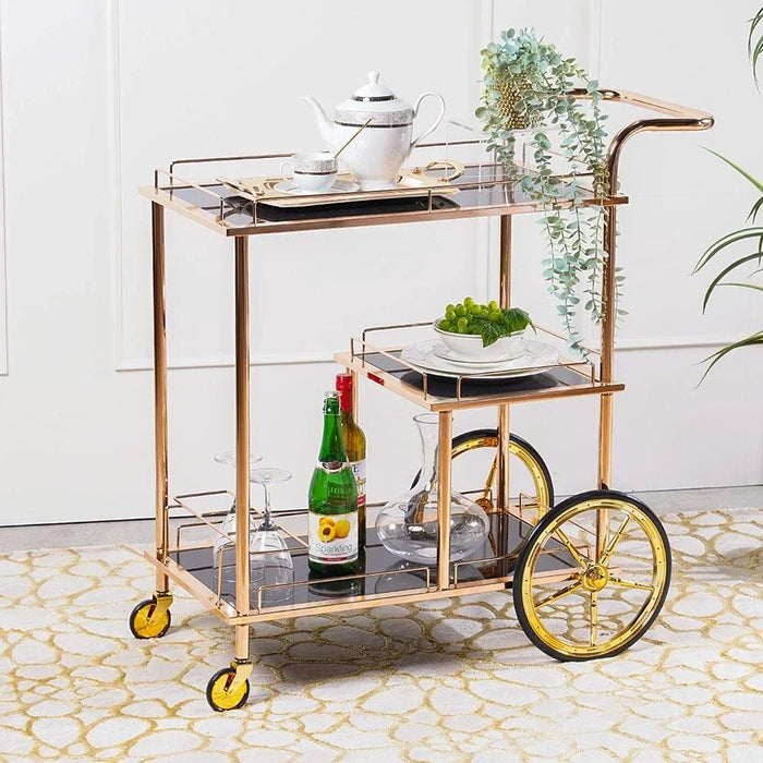 Elaine Serving Trolley Black/Gold