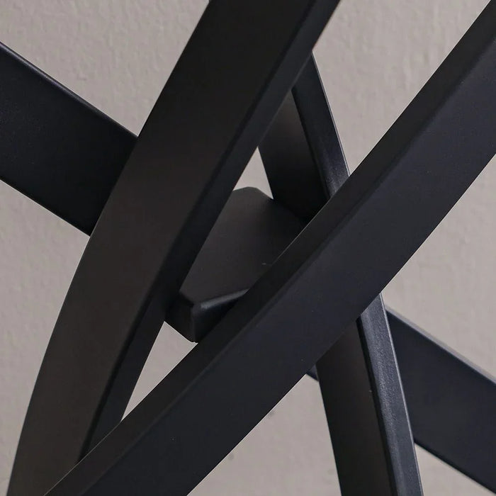 Leonardo End Table Clear/Black 55 x 55 x 55cm