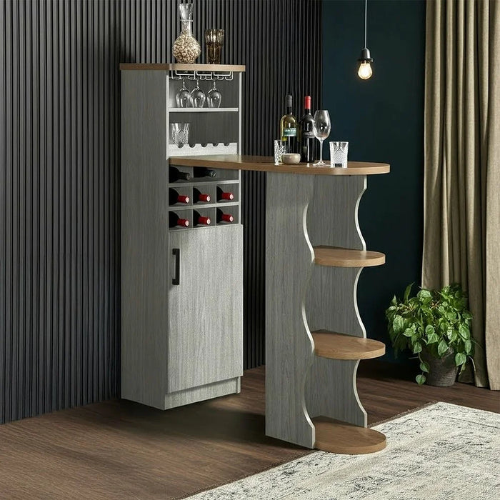 Andrei Cabinet Grey/Brown 120.6x43x140cm