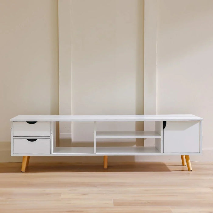 Enzo TV Cabinet For Up To 50 Inches TV Multifunctional Home Theater TV Rack White 140x45x39 cm