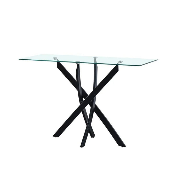 Leonardo Console Table Black/Clear 120x40x77cm
