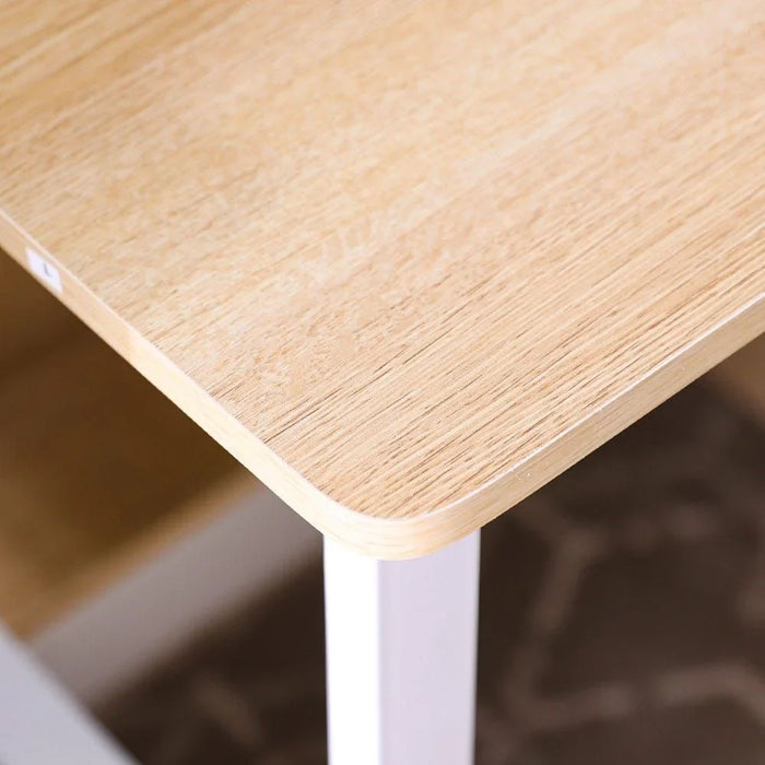 Dario Computer Table Office Desk Workstation Modern PC Laptop Gaming Table Wooden Study Table for Home, Living Room 100x50x74.5 cm - Natural Oak/White