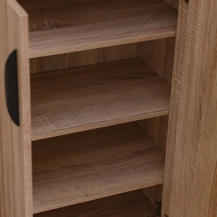 Anton 2 Door Shoe Cabinet Modern Design Wooden Furniture Shoe Organiser For Entryway Hallway Made in Malaysia Shoe Rack L 60 x W 33 x H 99 cm Sonoma Oak