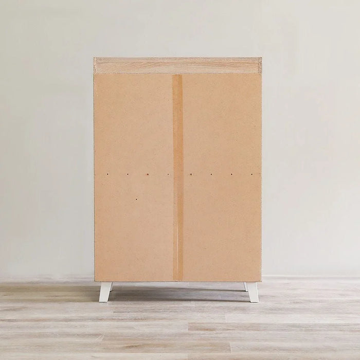 Janos 2 Door Shoe Cabinet Modern Design Wooden Furniture Shoe Organiser For Entryway Hallway Made in Malaysia Shoe Rack L 80 x W 37.8 x H 117 cm Sonoma Oak/White