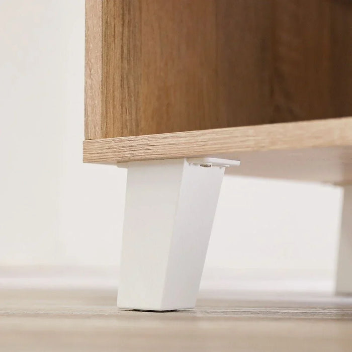 Janos 2 Door Shoe Cabinet Modern Design Wooden Furniture Shoe Organiser For Entryway Hallway Made in Malaysia Shoe Rack L 80 x W 37.8 x H 117 cm Sonoma Oak/White
