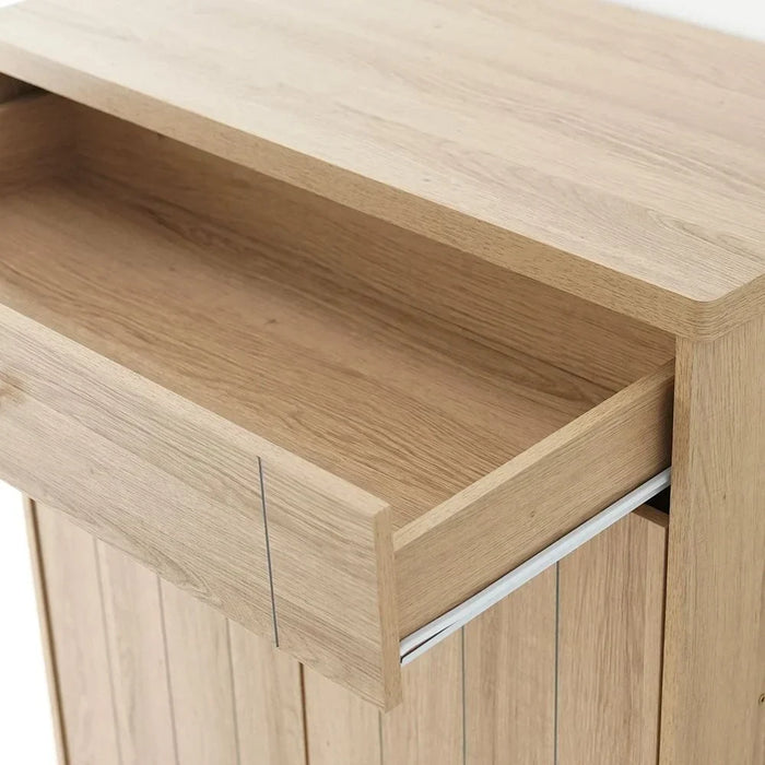 Pluto 2 Door & 1 Drawer Shoe Cabinet For 12 Pairs - Oslo Oak