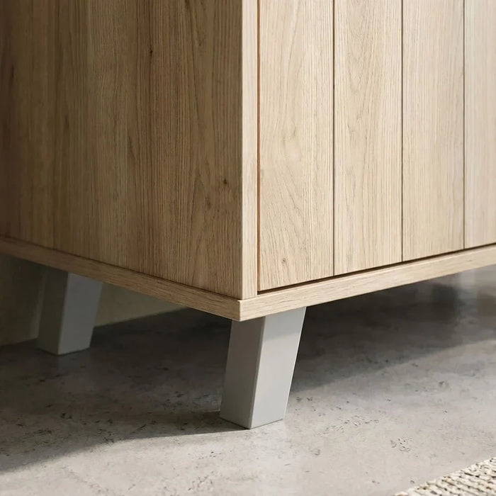 Pluto 2 Door & 1 Drawer Shoe Cabinet For 12 Pairs - Oslo Oak