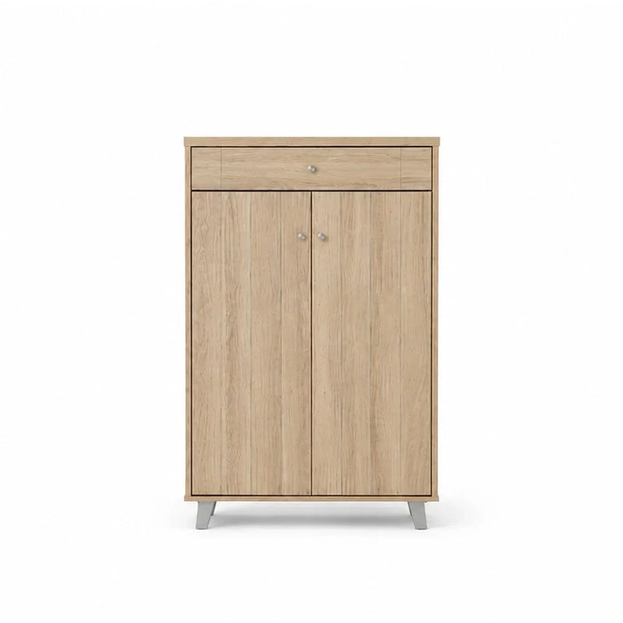 Pluto 2 Door & 1 Drawer Shoe Cabinet For 12 Pairs - Oslo Oak