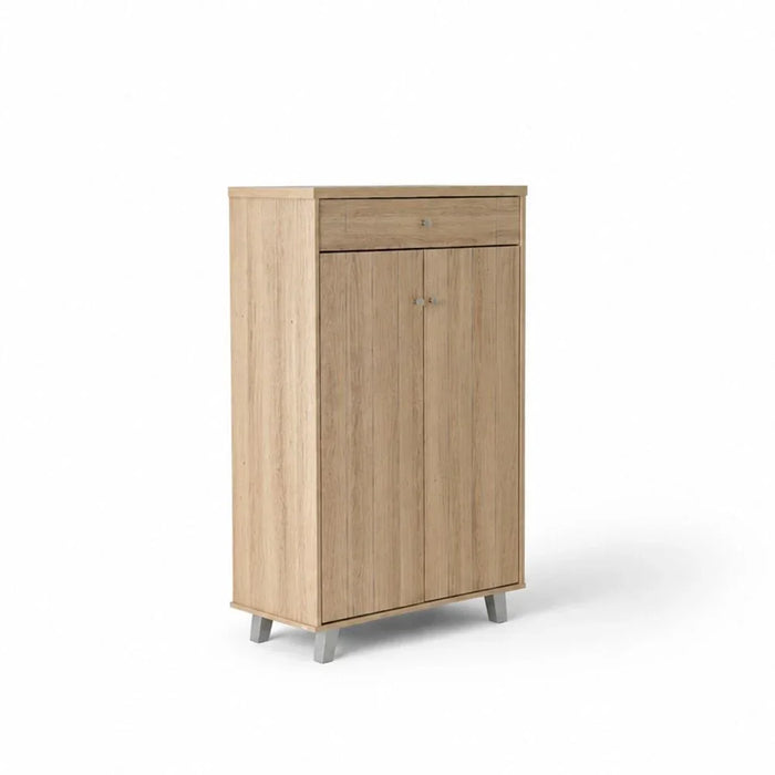 Pluto 2 Door & 1 Drawer Shoe Cabinet For 12 Pairs - Oslo Oak