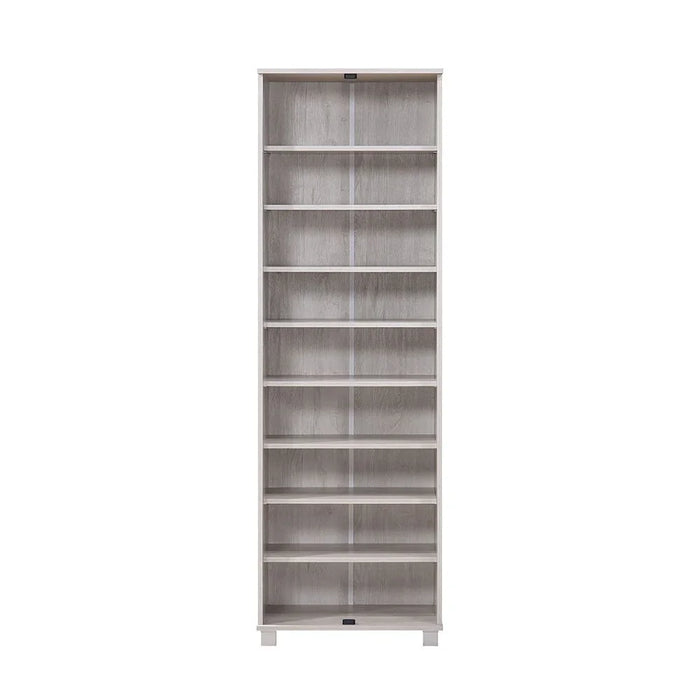Sandor 2 Door Tall Shoe Rack | 34 Pairs Of Shoes| Modern Design Furniture | Wooden Shoe Cabinet Organizer For Entryway Hallway | Made In Malaysia | L60xW37xH185cm - Snow Oak