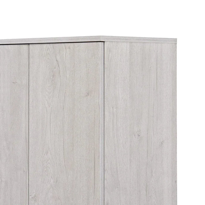 Sandor 2 Door Tall Shoe Rack | 34 Pairs Of Shoes| Modern Design Furniture | Wooden Shoe Cabinet Organizer For Entryway Hallway | Made In Malaysia | L60xW37xH185cm - Snow Oak