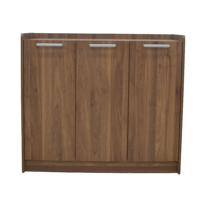 Supreme 3-Door Shoe Rack – Large Shoe Storage Cabinet for 24 Pairs, Space-Saving Organizer for Entryway, Bedroom, Closet – Durable & Stylish Shoe Stand - Light Walnut