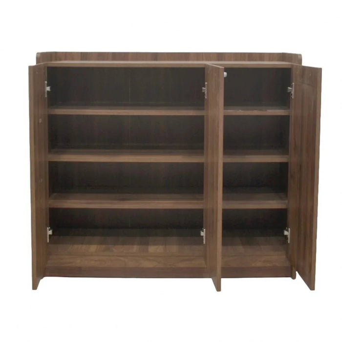 Supreme 3-Door Shoe Rack – Large Shoe Storage Cabinet for 24 Pairs, Space-Saving Organizer for Entryway, Bedroom, Closet – Durable & Stylish Shoe Stand - Light Walnut