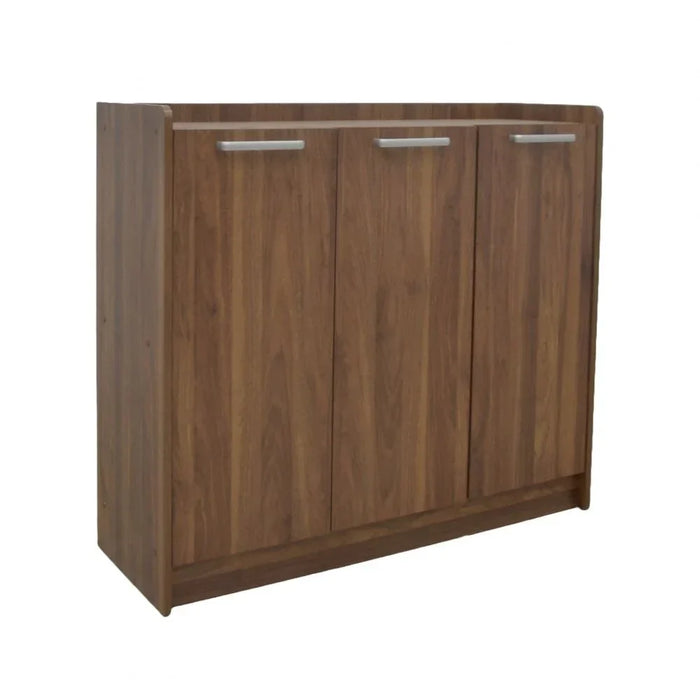 Supreme 3-Door Shoe Rack – Large Shoe Storage Cabinet for 24 Pairs, Space-Saving Organizer for Entryway, Bedroom, Closet – Durable & Stylish Shoe Stand - Light Walnut