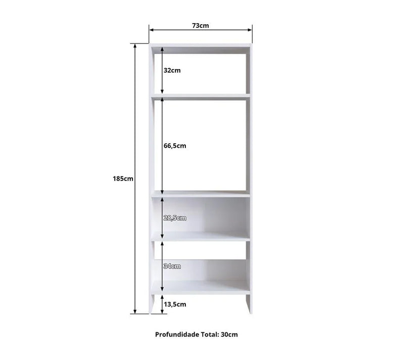 Aggron Book Case With 1 Door Cabinet 4 Tier Modern Design Wooden Book Organiser Cupboard Space Saving Display Storage Rack For Home Office Living Room Kitchen White
