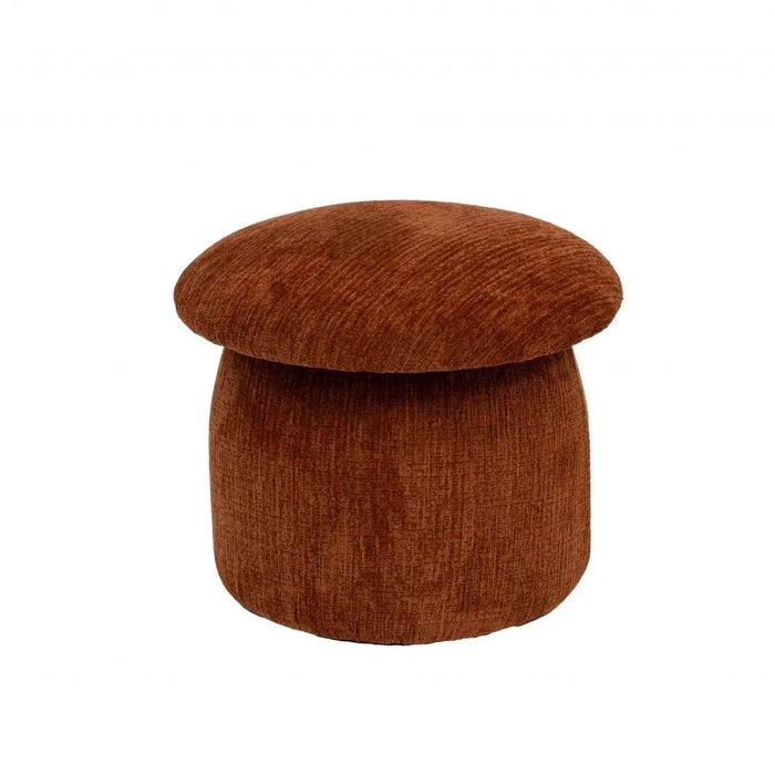 Murano Round Ottoman | Multi-Functional Stool | Upholstered Footrest Without Storage L53xW53xH47cm -Tan