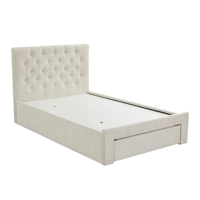 Bacia 120x200 Teen Single Bed with Front Drawer - Beige