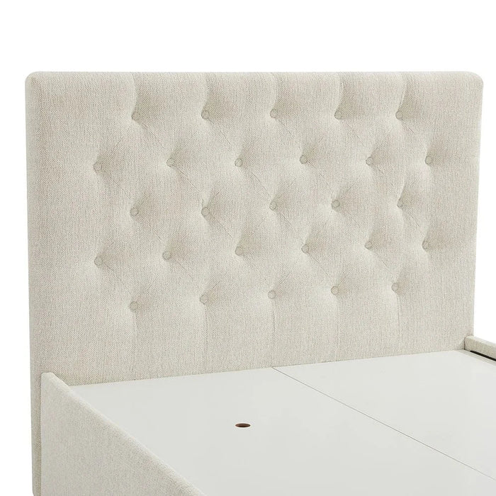 Bacia 120x200 Teen Single Bed with Front Drawer - Beige