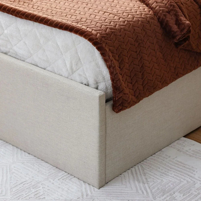 Supreme Benz Upholstered Single Bed-Beige-120x200 cm-With 2-Year Warranty