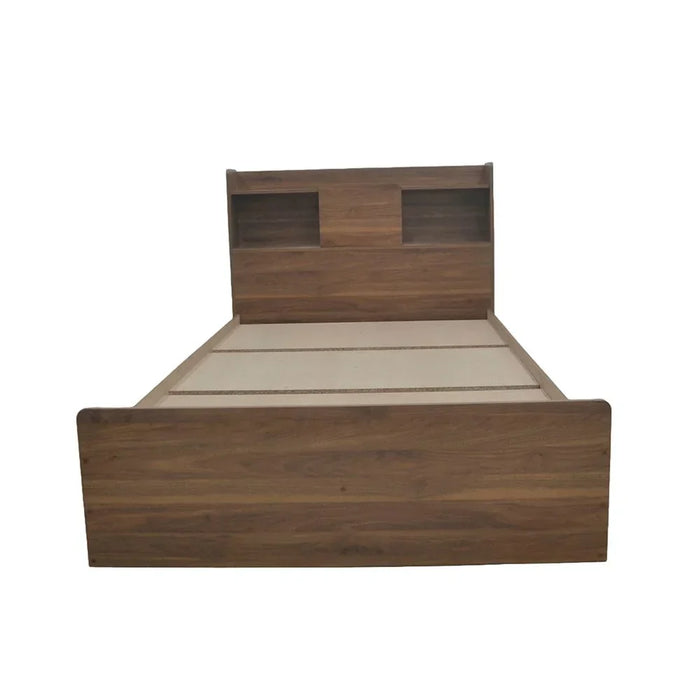 Supreme 120x200 Young Bed – Modern Single Bed Frame for Kids, Teens & Youth – Durable Wood Design for Bedroom Furniture, Comfortable Sleep Solution-Light Walnut