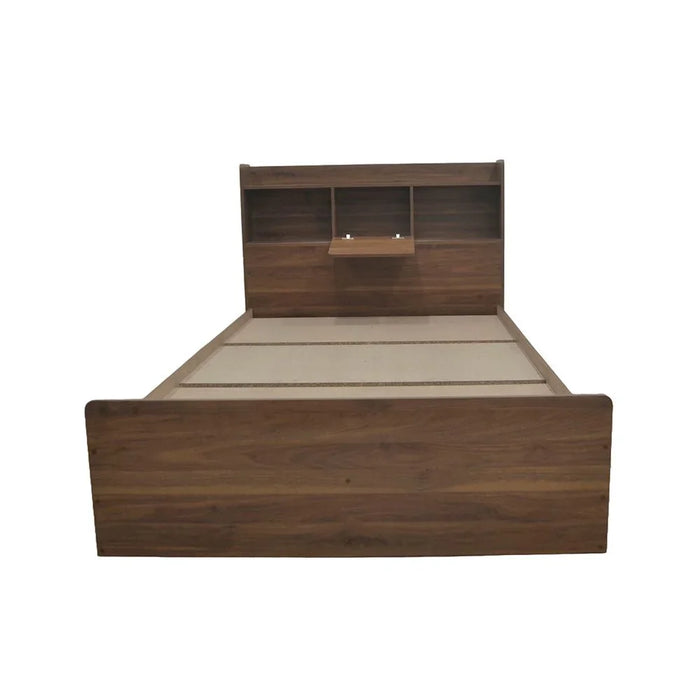 Supreme 120x200 Young Bed – Modern Single Bed Frame for Kids, Teens & Youth – Durable Wood Design for Bedroom Furniture, Comfortable Sleep Solution-Light Walnut