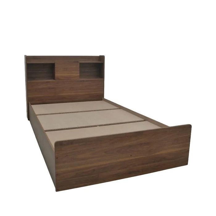 Supreme 120x200 Young Bed – Modern Single Bed Frame for Kids, Teens & Youth – Durable Wood Design for Bedroom Furniture, Comfortable Sleep Solution-Light Walnut