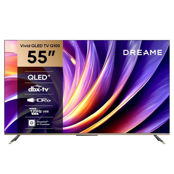 Dreame 55 inch Vivid QLED 4K Smart TV | Dolby Vision & Atmos | Dreamind AI Processor |  WiFi 5G & Bluetooth 5.1