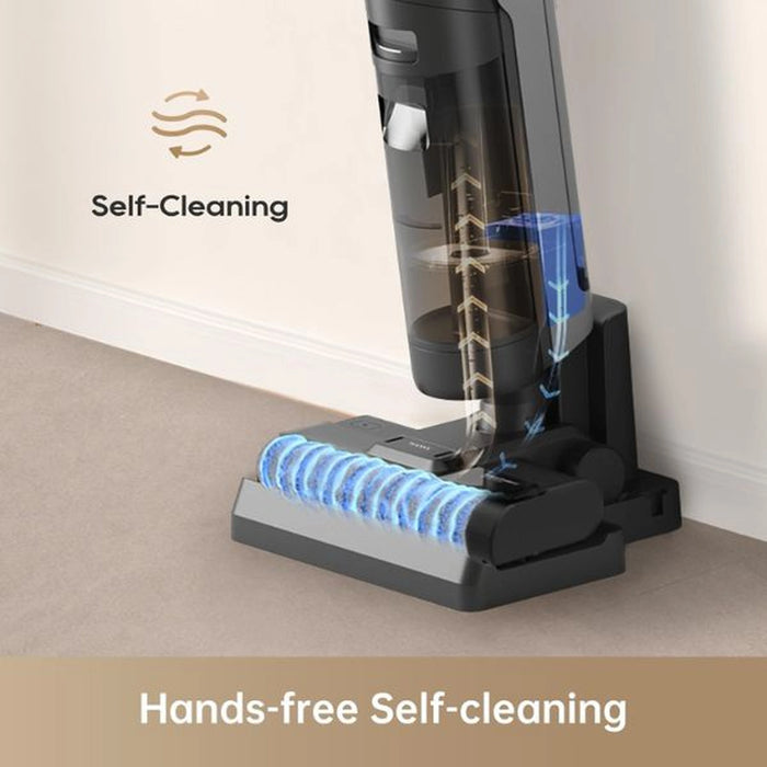 Dreame  Cordless Wet Dry Vacuum Cleaner| All-in-One Floor Washer with Self-Cleaning| Enhanced Edge Cleaning| Smart Dirt Detection| LED Screen Display| Ideal for Sticky Messes and Pet Hair|HHR14A