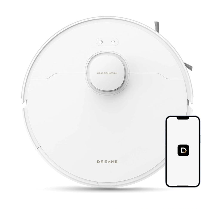 DREAME D20 Robot Vacuum, 13,000Pa Suction Power | DuoBrush for Zero Tangled Hair |  LDS Navigation | 2-in-1 Vacuum & Mop | 5,200mAh Change to 285 mins Battery life |  App & Voice Control | RLD35GA-WHITE