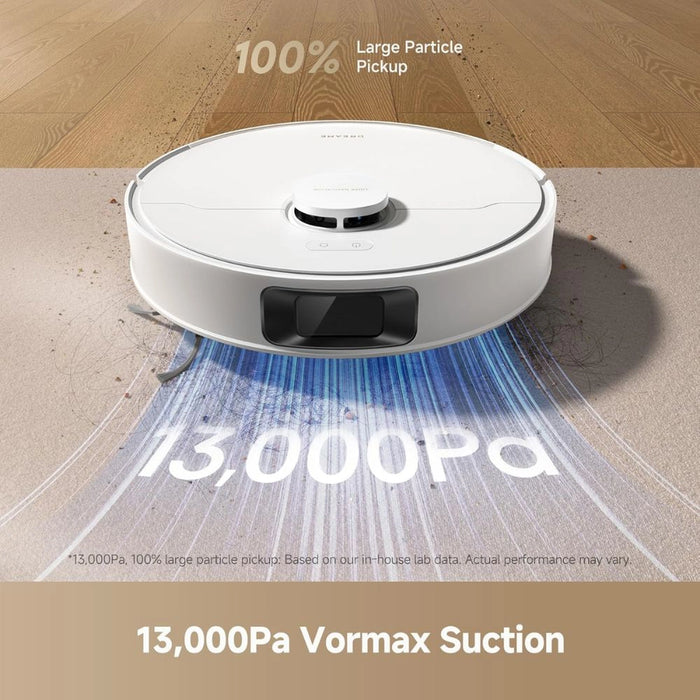 DREAME D20 Robot Vacuum, 13,000Pa Suction Power | DuoBrush for Zero Tangled Hair |  LDS Navigation | 2-in-1 Vacuum & Mop | 5,200mAh Change to 285 mins Battery life |  App & Voice Control | RLD35GA-WHITE
