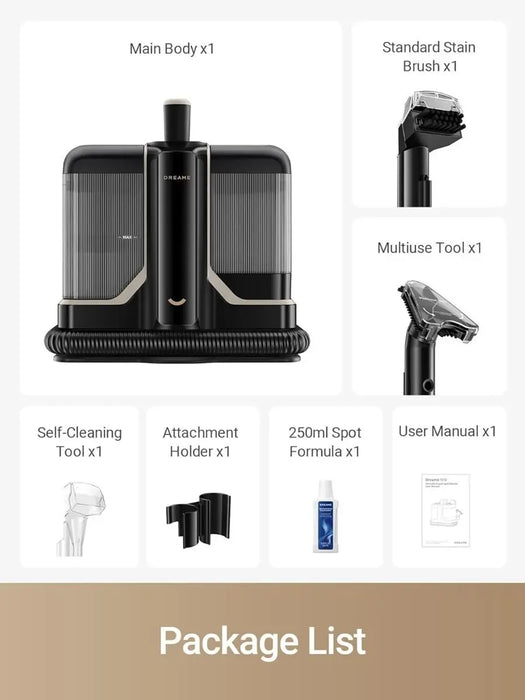 Dreame N10 Spot Cleaner|12000Pa Suction with Penetrative Spray Carpet Cleaner|60C Hot Water Stain Removal| Self-Cleaning Hose| 4kg Lightweight Design| Multi-Surface Cleaning with Stain Tools| 2 years warranty