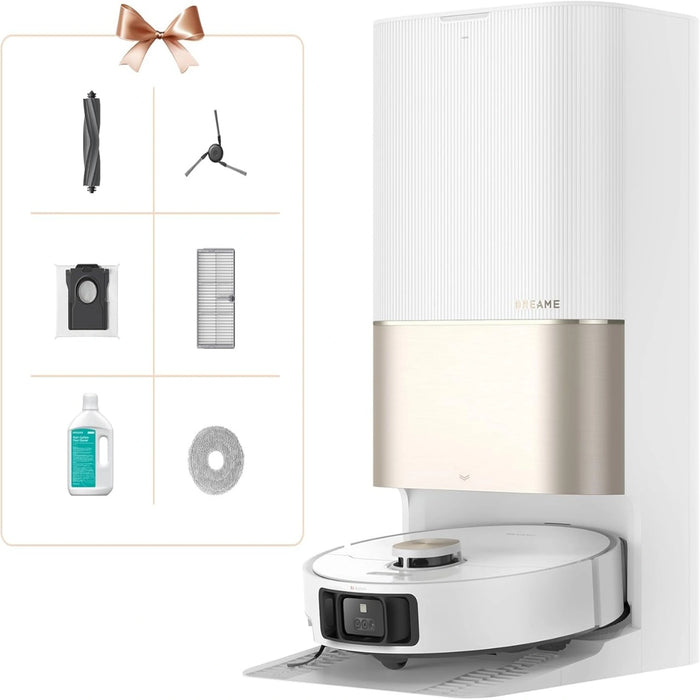 Dreame X40 Ultra Complete Robot Vacuum Cleaner | Removable and Lift Mop | Raised Side Brush | 12,000 Pa | Mop and Washing Plate with Hot Water at 70C | Lift Brushes|RLX63CE-2
