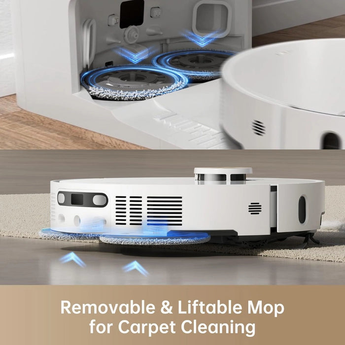Dreame X40 Ultra Complete Robot Vacuum Cleaner | Removable and Lift Mop | Raised Side Brush | 12,000 Pa | Mop and Washing Plate with Hot Water at 70C | Lift Brushes|RLX63CE-2