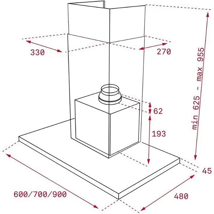 TEKA  90cm Decorative Hood with Touch Control display and ECOPOWER motor |DSH 985|