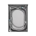 Washing machine drum with internal components on a white background