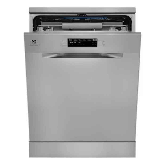Electrolux 13 Place Settings Freestanding Dishwasher | 8 Programs | Fully Automatic with Satellite Clean Technology | Sensor Control | Silver | ESC67300SX