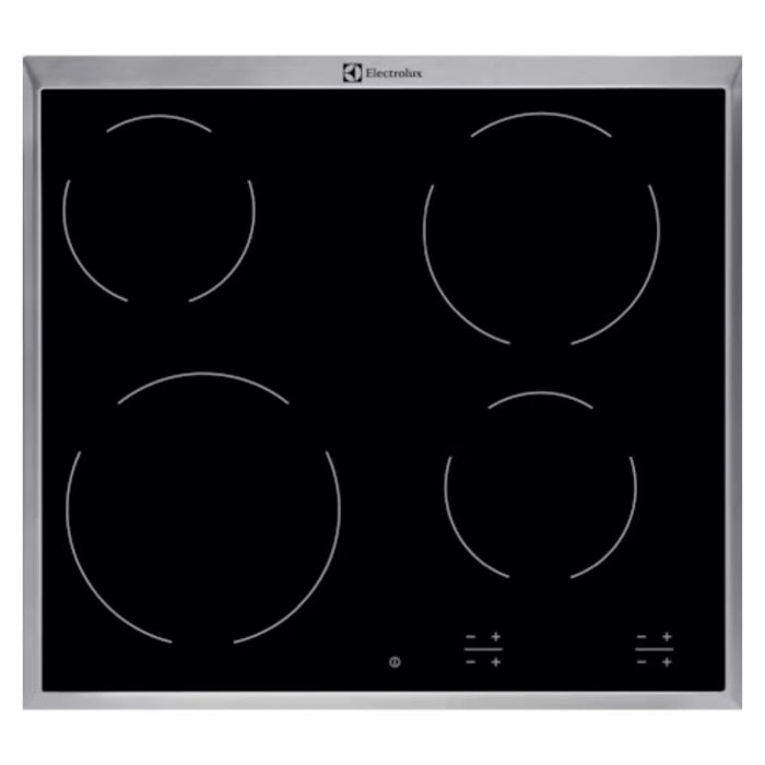 Electrolux 60cm built-in ceramic hob | 4 burners | 6500W | 4 electric ceramic zones | Touch-control | EHF6240XOK