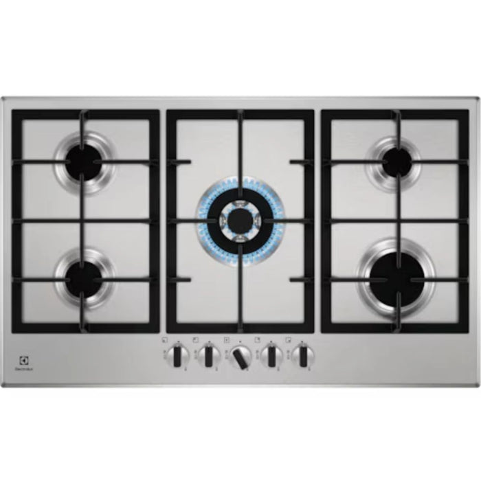 Electrolux 90CM Built-in Gas Hob | 5 Gas Burners | Stainless Steel | KGS9536X | Made in Italy