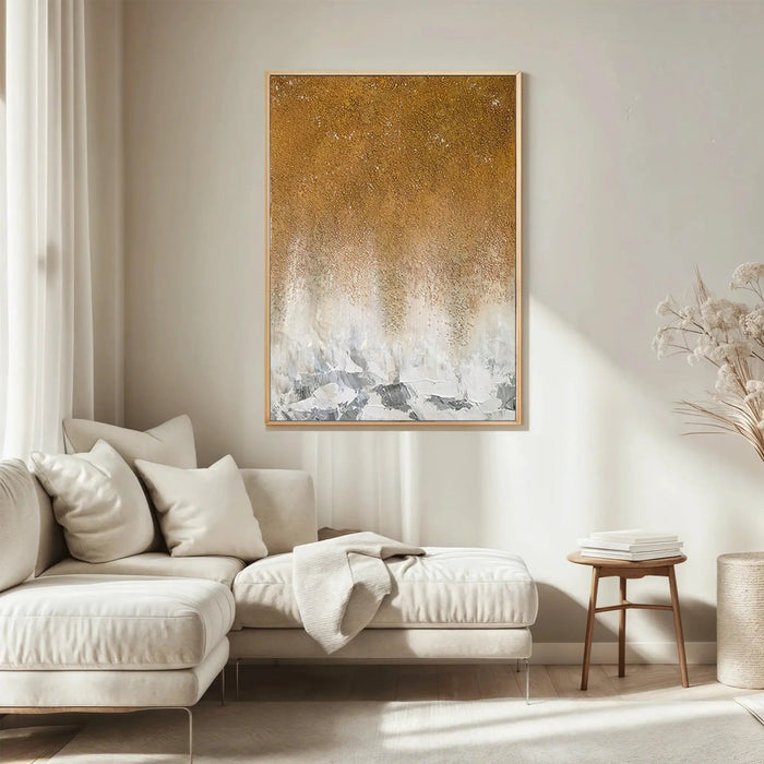 Embers of Light | TeGilded Descent | TeDawn Kissed | Handmade Paintingtured Artecasso