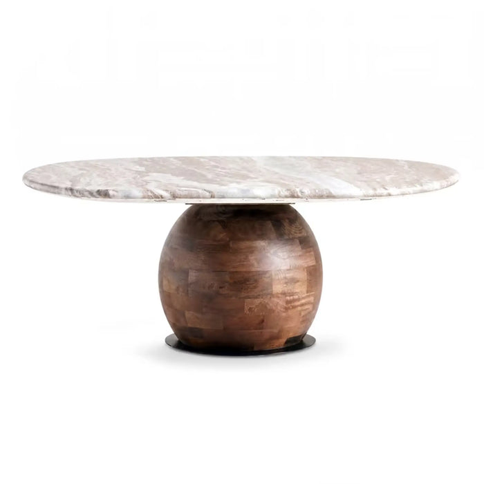 Eppler Coffee Table Marble - Beige & Dark Brown
