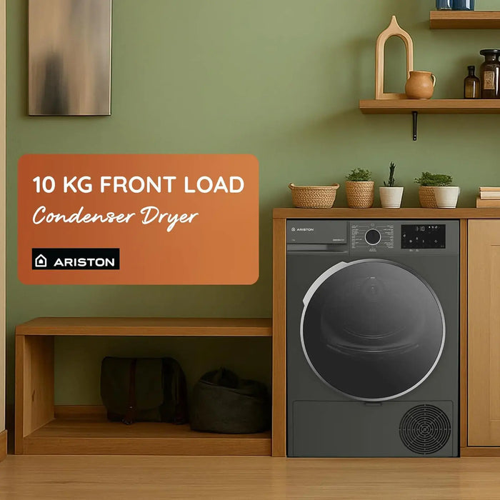 Ariston 10kg Heat Pump Tumble Dryer | Front Load | ProSmart Inverter Motor | 15 Drying Programs | Manhattan Grey | ARDH103DMME