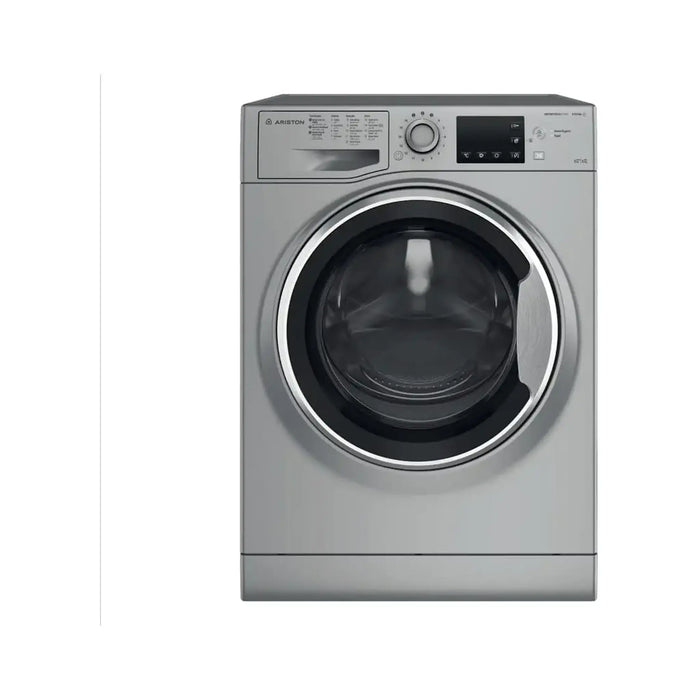 Ariston Washer Dryer 8kg Wash 5kg Dry | 1400 RPM Inverter Motor | Front Load Fully Automatic | Steam Hygiene | Grey | ARWD085142DMME