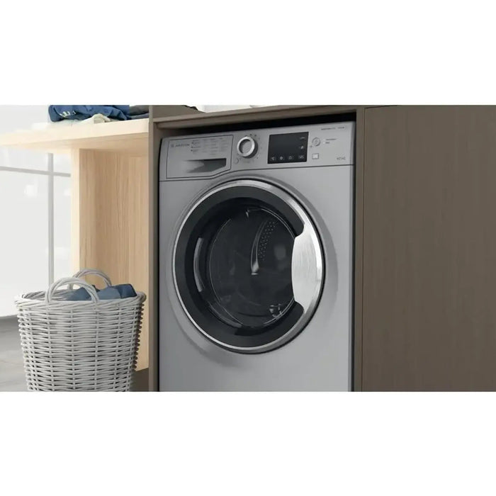 Ariston Washer Dryer 8kg Wash 5kg Dry | 1400 RPM Inverter Motor | Front Load Fully Automatic | Steam Hygiene | Grey | ARWD085142DMME