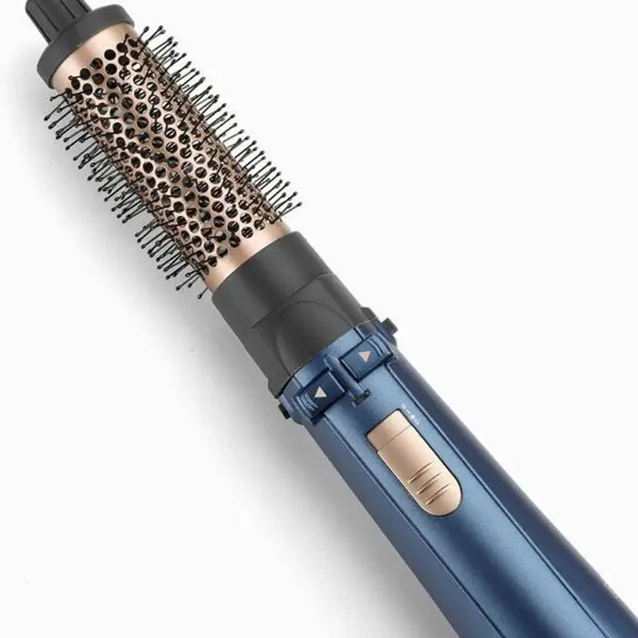 BaByliss Air Styler Pro 1000 Watts | 38mm Thermal Brush With 2.2m Swivel Cord| Rotating 50mm Soft Bristle Brush With 2 Heats Plus A Cool Setting lightweight Designs| BABAS965SDE (Blue)