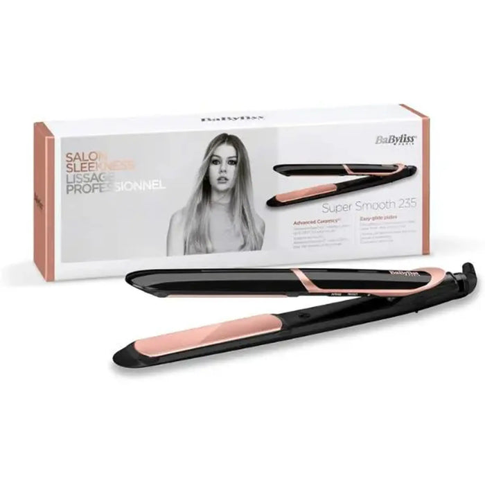 BaByliss Shimmer Hair Straightener| Fast Heat-up With Tourmaline-ceramic Coated Plates| 6 Digital Heat Settings 140¡C - 235¡C |Ionic Frizz Control & Auto Shut Off | BABST391SDE