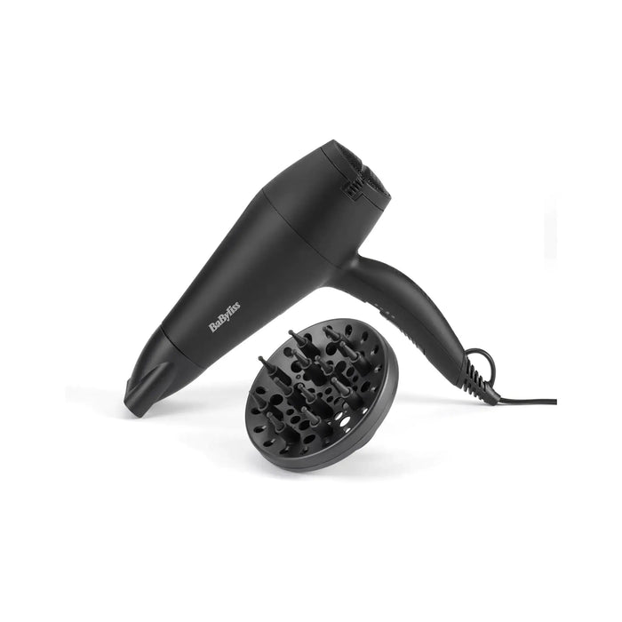 BaByliss D215DSDE Hair Dryer | 2000W Powerful Motor | Ionic Technology | 2 Heat/Speed Settings | Lightweight Compact Design | Black | D215DSDE