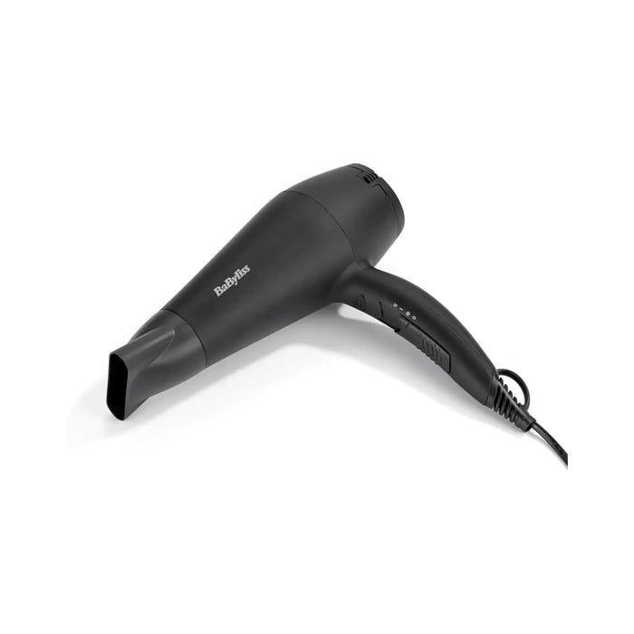 BaByliss D215DSDE Hair Dryer | 2000W Powerful Motor | Ionic Technology | 2 Heat/Speed Settings | Lightweight Compact Design | Black | D215DSDE