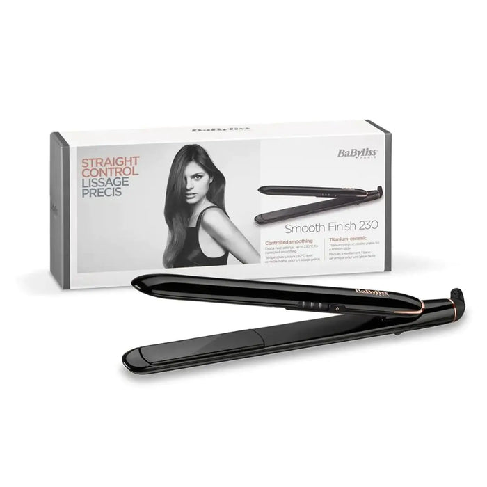 Babyliss Hair Straightener | Titanium-Ceramic Coated Plates | Black | BABST250SDE